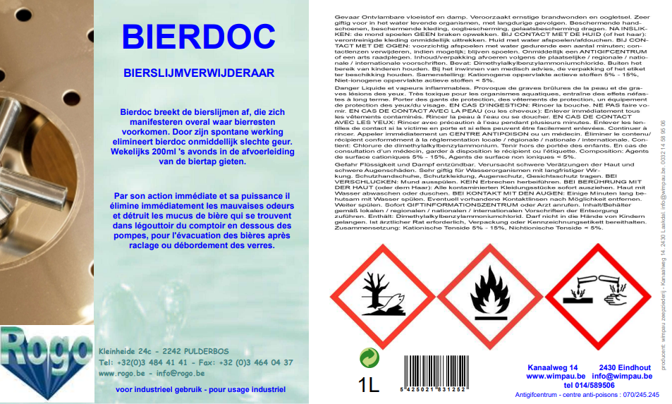 Horeca - Bierdoc - 1 L - Bierslijmverwijderaar