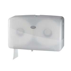Euro Pearl White Mini Jumbo duo toiletroldispenser