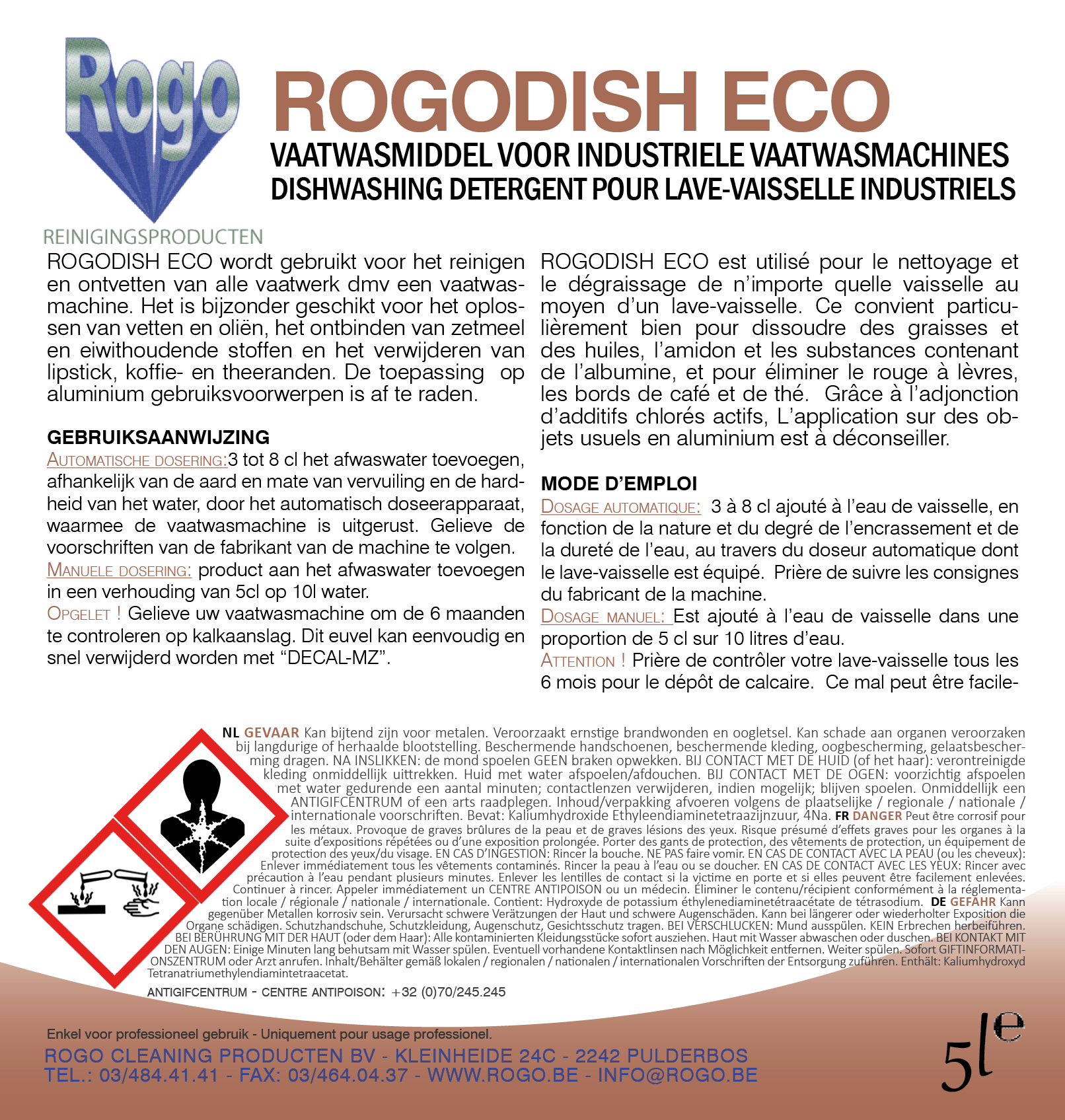 Rogodish-s ECO - vloeibaar ind. afw. - 5l