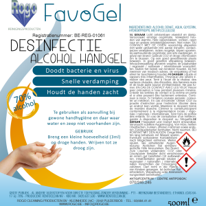Alcoholgel 500 ml + pompje - Favogel