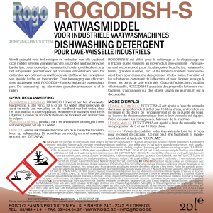 Rogodish-s ECO - vloeibaar ind. afw. - 20 L