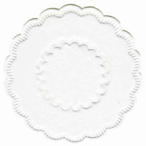 Druppelvangers diameter 9 cm / 6 - wit - 20 x 250 stuks
